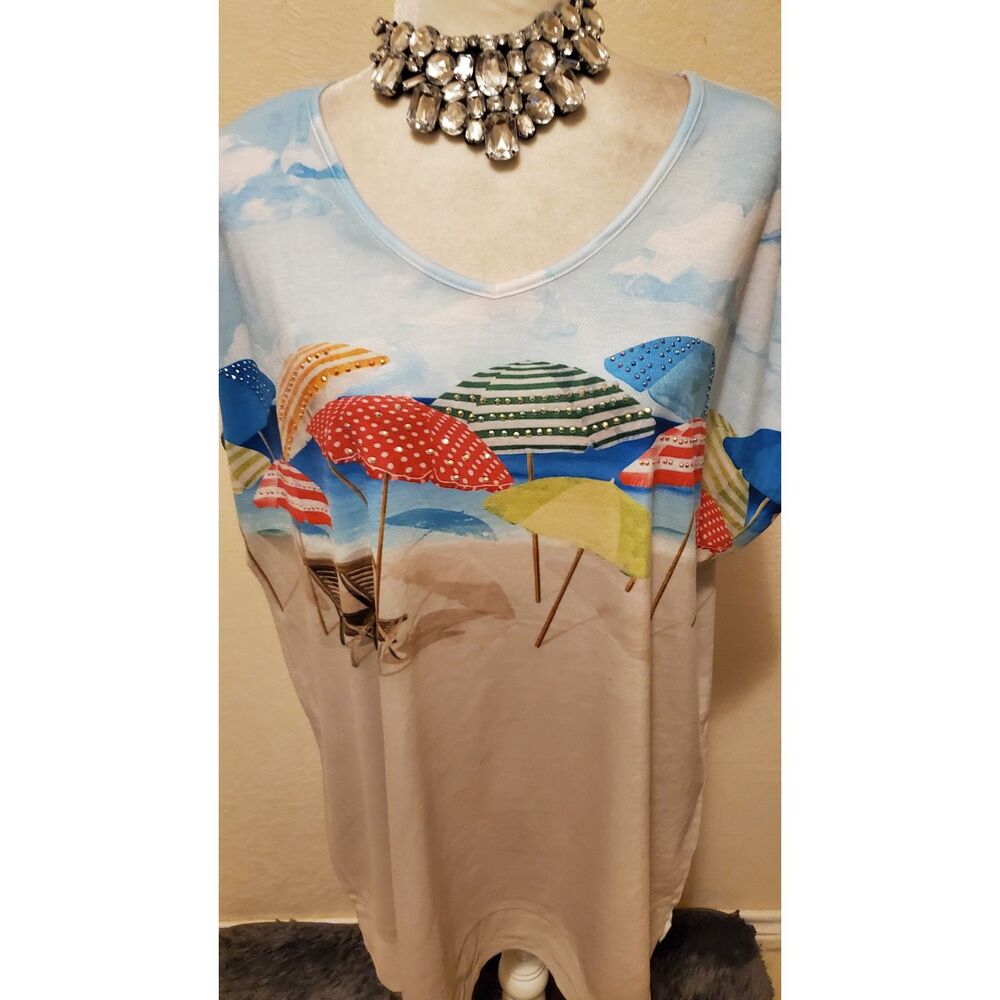 CJ BANKS BLOUSE SLEEVELESS POLY/SPANDEX SIZE 1X